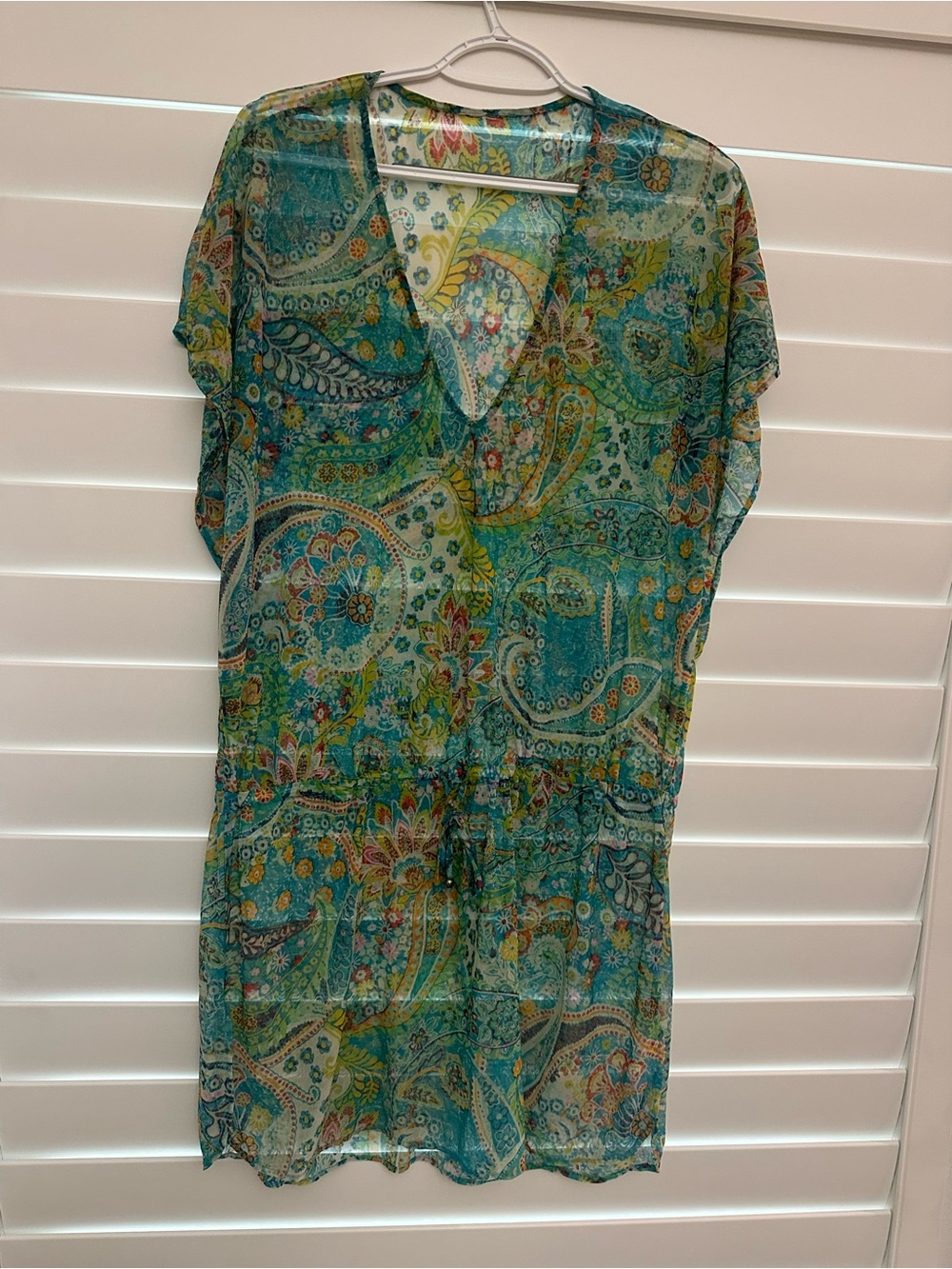 Lauren Ralph Lauren Sheer Paisley Beach Cover-Up Tunic